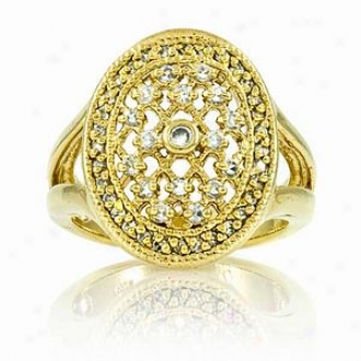 Emitations Leeva's Cz Diamond Wedding Ring - Gold Tone, 6