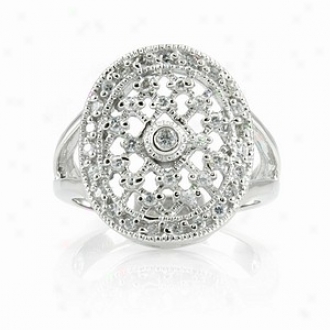 Emitations Leeva's Cz Diamond Wedding Ring - Sterling Silver, 8