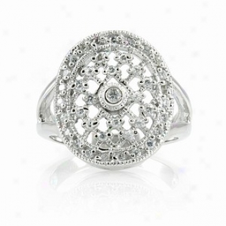 Emitations Leeva's Cz Diamond Wedding Ring - Sterling Silver, 9