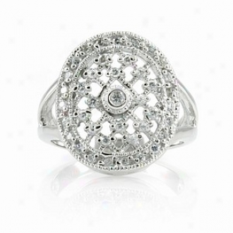 Emitations Leeva's Cz Diamond Wedding Ring - Sterling Silver, 10