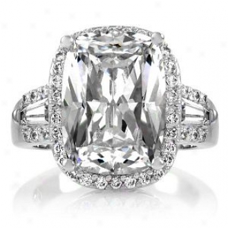 Emitations Maita's 5.5 Ct Cushion Cut Cz Engagement Ring, 7