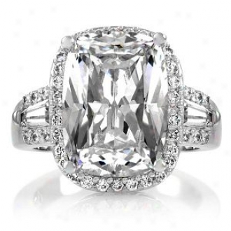 Emitations Maita's 5.5 Ct Cushion Cut Cz Engagement Ring, 8