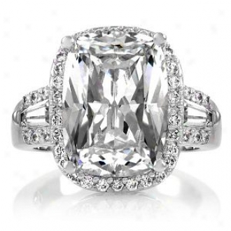 Emitations Maita's 5.5 Ct Cushion Cut Cz Engagement Rnig, 9