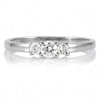 Emitatiohs Min's Petite Faux Diamond 3 Stone Ring Ring, 6