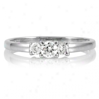 Emitations Min's Petite Faux Diamond 3 Stone Ring Ring, 8