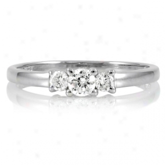 Emitations Min's Petite Faux Diamond 3 Stone Ring Circle, 9