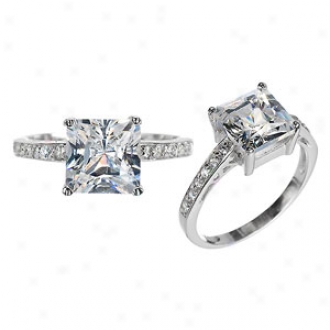 Emitations Trista's Princess Cut Cz Promise Ring - Clear, 7