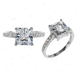 Emitations Trista's Princess Cut Cz Promise Ring - Clear, 9