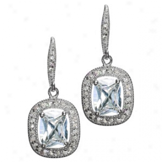 Emitations Vita's 5 Tcw Estate Cz Dangle Drop Earrings, Silver