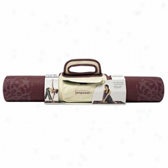 Empower Printed Yoga/pilates Mat With Clutch, Cranberry