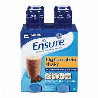 Ensure High Protein Nutrition Shake, 14oz B0ttles, Creamy Milk Chocolate