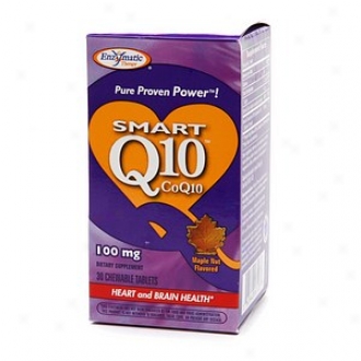 Enzymatic Therapy Smart Q10 Coq10, 100mg, Chewable Tablets, Maple