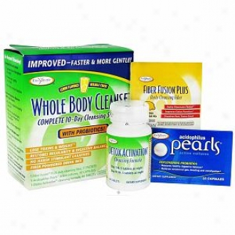 Enzymatic Therapy Whole Body Cleanse, Complete 10 Day Internal Cleansing System, Lemon