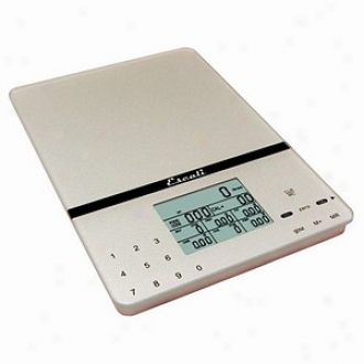 Escali Cesto Portabble Nutritional Tracker Scale In Silver Grey