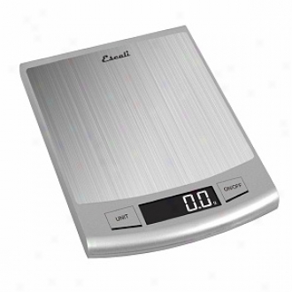 Escali Passo High Capacity Digital Scale 22 Lb / 10 Kg, Stainless Steel
