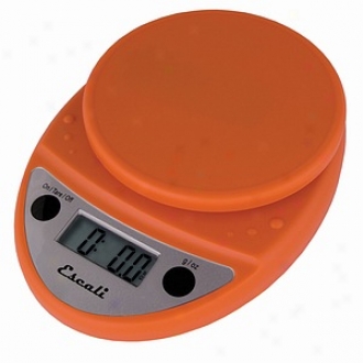 Escali Primo Digital Scale, 11 Lb / 5 Kg, Pumpkin Orange