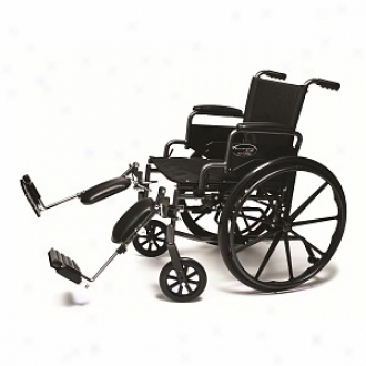 Everedt Jennings Advantage Manual Folding Wheelchair-detach Desk Arm Elevating Footrest