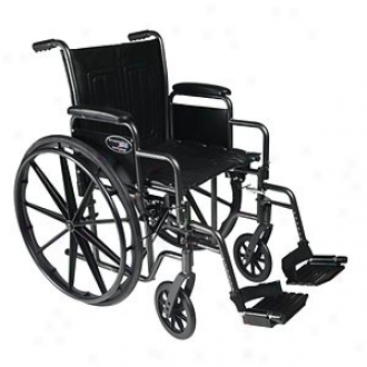 Everest Jennings Traveler Se Steel Wheelchair Detachable Dssk Arm & Swingaway Footrest 16  Seat, Black