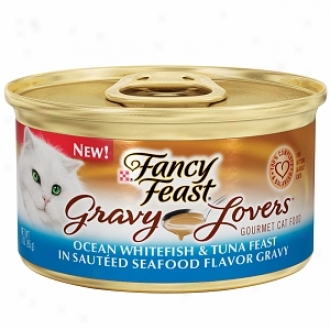 Fancy Feast Gravy Lovers Gourmet Cat Food, Canned, White Fish & Tuna