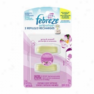 Febreze Set & Refrehs Air Freshner, Dual Refill, Spring And Renewal