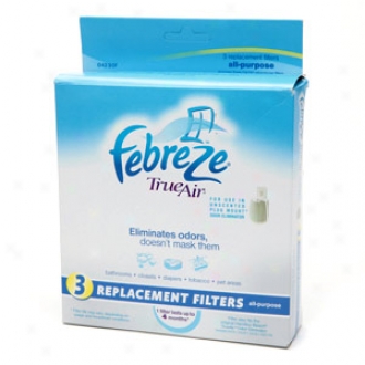 Febrezr True Air Replacement Filter, All-purpose, 3-pack 04230