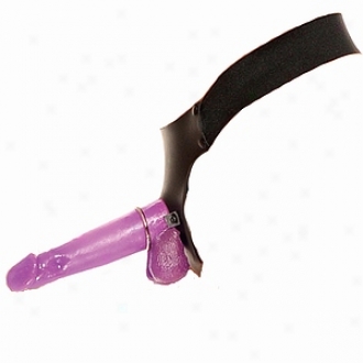 Fetish Fantasy Deluxe Purpld Delight Hollow Strap-on Male Enhancement, Includes Free Love Mask