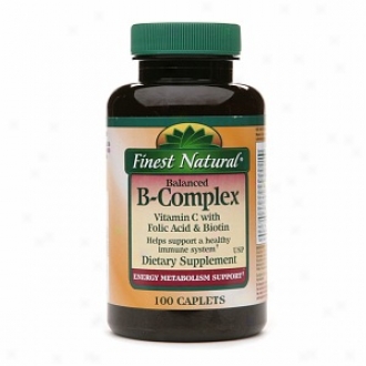 Finest Natural B-complex Vitamin C With Folic Acid And Biotin Caplets