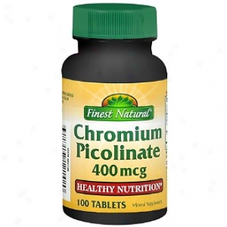 Finest Natural Chromium Picolinate 400 Mcg Dietary Supplement aTblets