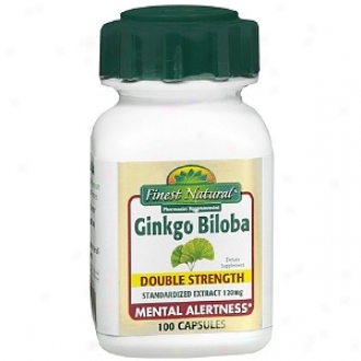 Finest Natural Ginkgo Biloba 120 Mg Dietary Supplement Capsules