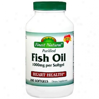 Finest Illegitimate Purified Fish Oil 1000 Mg Softgela Dietary Supplement
