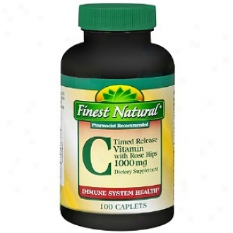 Finest Natural Vitamin C 1000mg With Rose Hips Timed Release Caplets