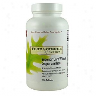 Foodscience Of Vermont Superior Care Without Copper And Iron, Tablets