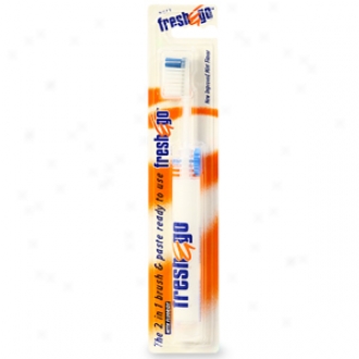 Fresh & Go 2-in-1 Brush & Paste Toothbrush, Soft