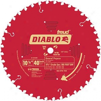 Freud 10-1/4  40t Diablo Vague Pudpose Beam Saw Blade D1040w