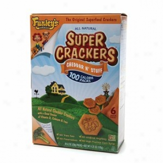 Funley's Delicious Super Crackers Cheddar N` Stuff, Snack Packs, Superfood Brocclli