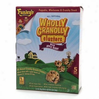 Funley's Luscious Wholly Granolly Clusters, Snack Packs, Wild Apple Berry