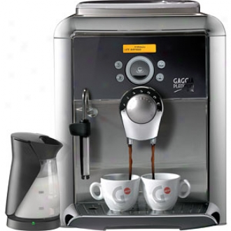 Gaggia Espresso Machine, Platinum Swing, Titanium And Black, With Milk Island