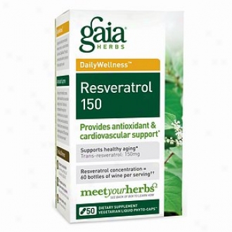 Gaia Herbs Resveratrol 150, Vegetarian Liquid-filld Phyto Caps