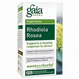 Gaia Herbs Rhodiola Rosea, Vegetarian Liquid-filled Capsules