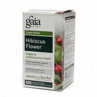 Gaia Herbs Single Herbs, Vegetarian Phyto-caps, Hibiscus Flowr