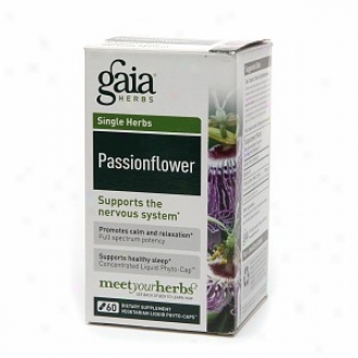 Gaia Herbs Single Herbs, Vegetarian Phyto-caps, Passionflower