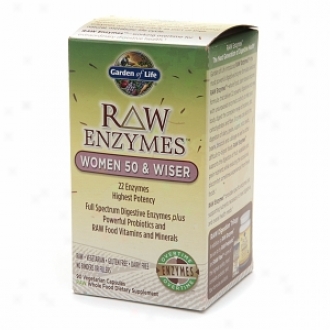 Garden Of Life Raw Enzymes, Women 50 & Wisdr, Vegetarian Capsules