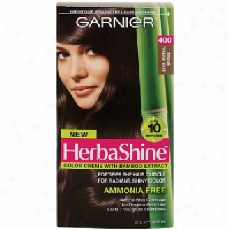 Garnier Herbashine Color Creme With Bamboo Extract, Dark Natural Brown 400