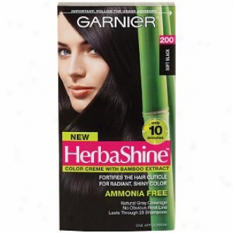 Garnier Herbashine Color Creme With Bamboo Extract, Soft Black 200