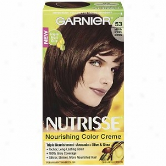 Garnier Nutrisse Level 3 Lasting Creme Haircolor, Chestnut 53
