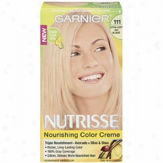 Garnier Nutrisse Level 3 Permanent Creme Haircolor, Extra-light Ash Blonde 111 (white Chocolate)