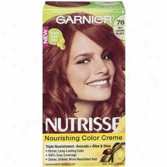 Garnier Nutrisse Level 3 Permanent Creme Haircolor, Rkch Auburn Blonde 76 (hot Tamale)