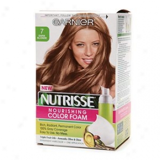 Garnier Nutrisse Nourishing Color Foam Permanent Haircolor, Dark Blonde 7