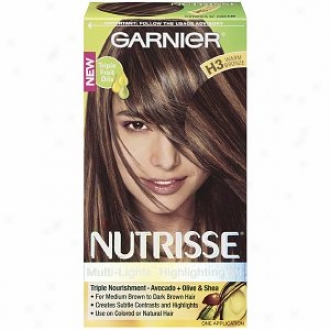 Garnier Nutrisse Nourishing Multl-lights Highlighting Kit, Warm Bronze H3 (cookies 'n Cream)