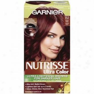 Garnier Nutrisse Nourishing Nutri-browns Lightening Coior Creme For Dark Hair, Reddish Brown B2 (roasted Coffee)